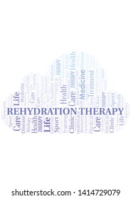 Rehydration Therapy word cloud. Wordcloud made with text only.