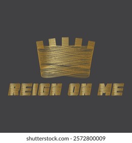 reign on me typography graphic print , Abstract fashion drawing and creative design for t-shirts, mugs, graphic tee, sweatshirt, cases, etc. Illustration in modern style for clothes.