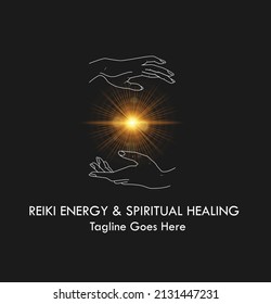 REIKI, ENERGY AND SPIRITUAL HEALING BUSINESS LOGO DESIGN