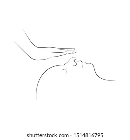 reiki healing treatment , alternative medicine, vector art