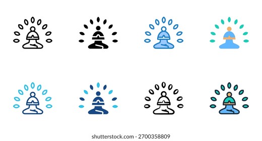 Reiki icon set multiple style collection 
