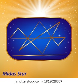 The Reiki Symbol for Abundance and Prosperity. Midas Star 
Brings Around Changes in All Walks of Life Wherever there are Blocks and Helps us Achieving our Goals.