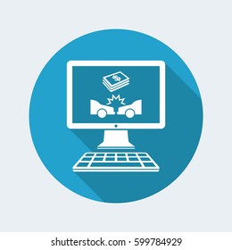 Reimbursement for car accident - Vector flat icon