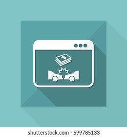 Reimbursement for car accident - Vector flat icon