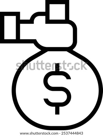 reimbursement icon. Thin linear style design isolated on white background