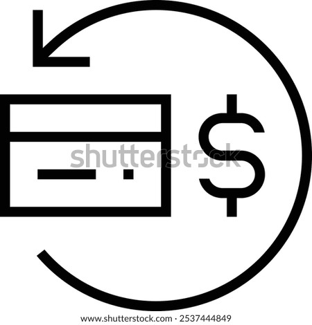 reimbursement icon. Thin linear style design isolated on white background