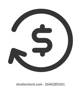reimbursement line color icon editable vektor