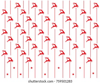 Rein deer pattern. -Illustration ,Christmas,New Year,Drawing - Activity, Holiday - Event, Season, Winter,animal
