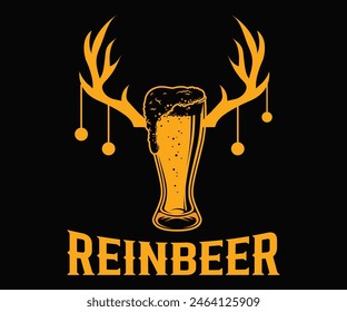 Reinbeer Svg,Beer T-shirt,Typography,Beer Svg,Beer Saying,Alcohol Design,Beer Gift,Beer Lover,Beer Mug,Drinking Svg,Commercial Use.