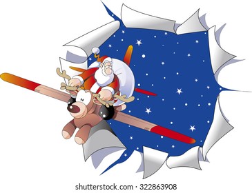 reindeer airplane
