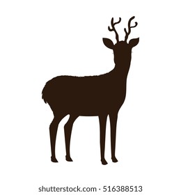 reindeer animal isolated icon