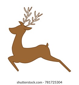 reindeer animal isolated icon