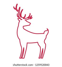 reindeer animal on white background