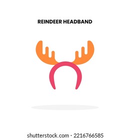 Reindeer antler Headband flat icon. Vector illustration on white background. Can used for digital product, presentation, UI and many more.