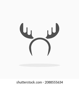 Reindeer antler Headband icon. Solid or glyph style. Vector illustration. Enjoy this icon for your project.