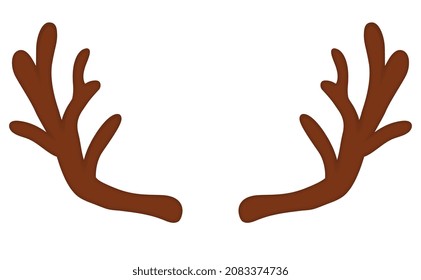 Reindeer antlers. Funny selfie photo mask