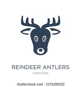 reindeer antlers icon vector on white background, reindeer antlers trendy filled icons from Christmas collection, reindeer antlers vector illustration