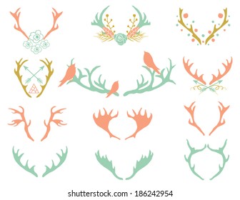 Reindeer Antlers Illustration in Vector