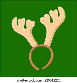Reindeer antlers on the white background. (Insert your own face Reindeer costume)