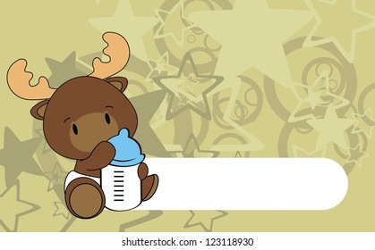 reindeer baby cartoon background in vector format very easy to edit