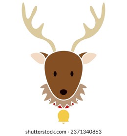 Reindeer with bells Icons Web graphics, vector