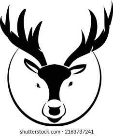 reindeer | reindeer, black simple logo, vector animal simple, illustrator, illustrator animal logo, black logo,  