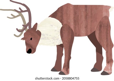 Reindeer bowing vector illustration. isolated