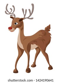 Reindeer cartoon character -vector illustration 