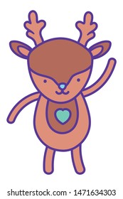 Reindeer cartoon design vector illustration