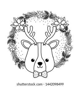 Reindeer cartoon design vector illustrator
