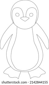 Reindeer Character Coloring Book, penguin animal illustration