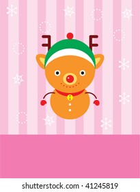 reindeer christmas card
