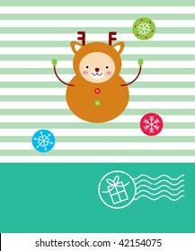reindeer christmas card