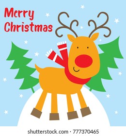 reindeer christmas card design