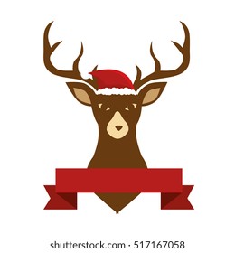 reindeer christmas character icon