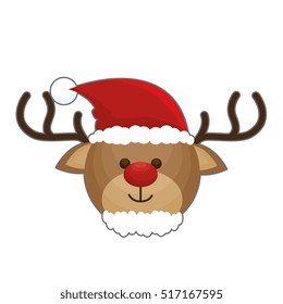 reindeer christmas character icon