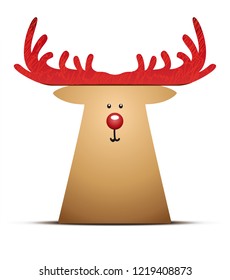 A Reindeer Christmas Decoration Element Vector Illustration