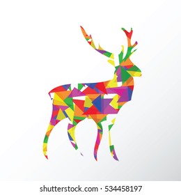 Reindeer christmas holiday vector illustration symbol or icon