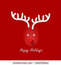 Reindeer for Christmas Layout/Design Cover. Modern and Abstract Background. Stock Vector Illustration. Minimalist Creative Design Concept.