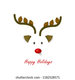 Reindeer for Christmas Layout/Design Cover. Modern and Abstract Background. Stock Vector Illustration. Minimalist Creative Design Concept.