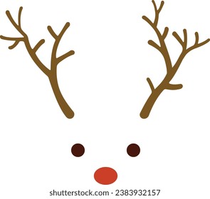 reindeer - christmas - mouth nose and antler