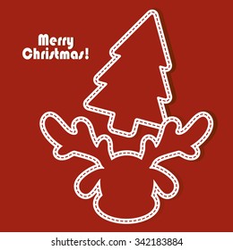 reindeer and christmas tree

