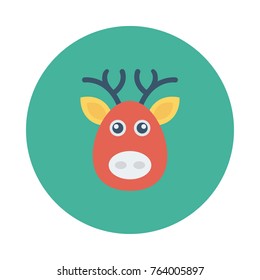 reindeer circle flat