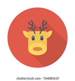 reindeer circle flat