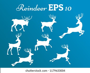 Reindeer collection movement,winter,chrismas,new year