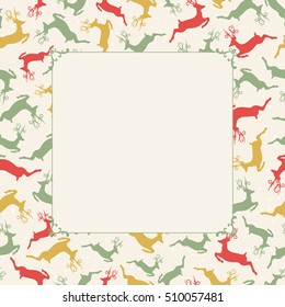 Reindeer colorful seamless pattern design