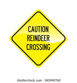 Reindeer Crossing Traffic Sign Stock Vector (Royalty Free) 345949760 ...