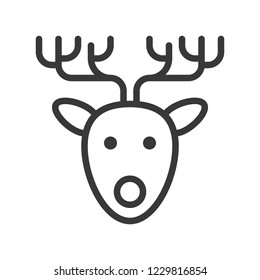 reindeer. cute christmas and winter related set,suitable for use as material.editable stroke.