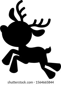Reindeer Cute Vector Graphic Silhouette