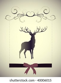 reindeer with decor frame